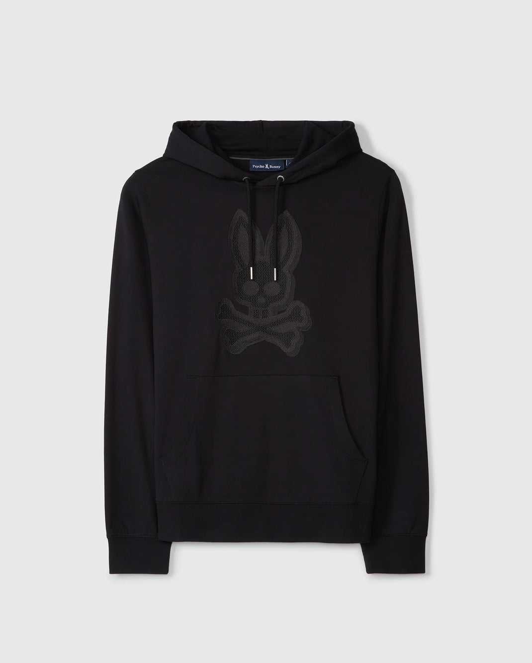 Sweat a Capuche Psycho Bunny Livingston Pullover Hoodie Noir Homme | SIG-71129213